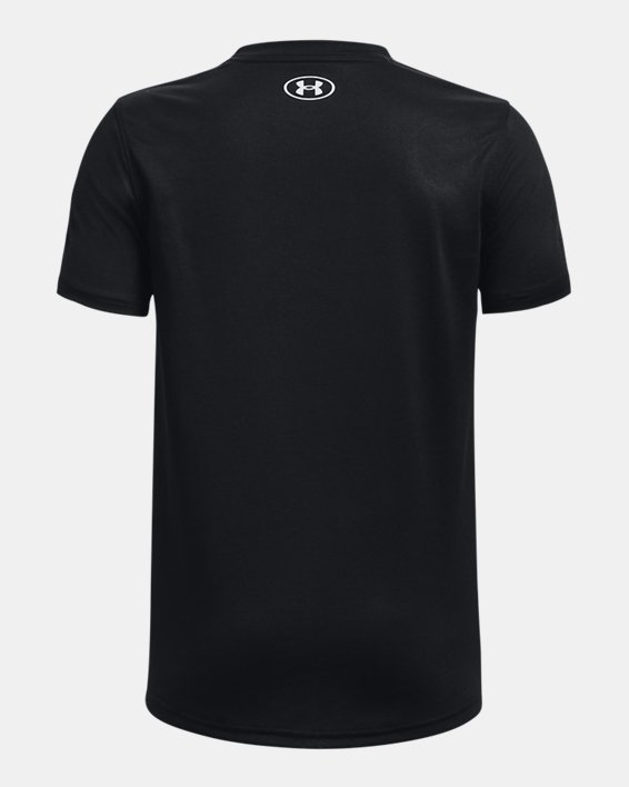 Boys' UA Tech™ Team Short Sleeve, Black, pdpMainDesktop image number 1